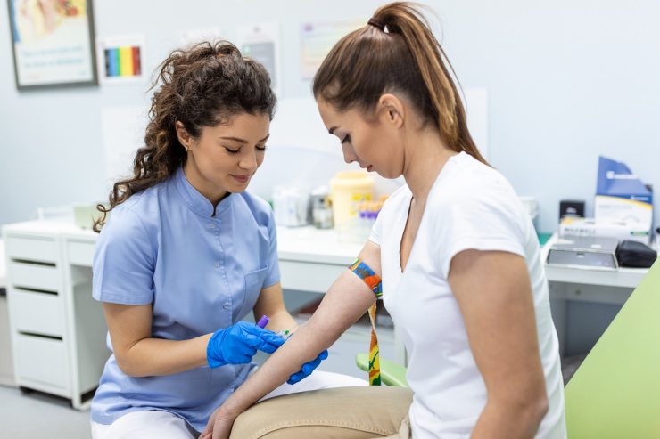 Preparation,For,Blood,Test,With,Pretty,Young,Woman,By,Female